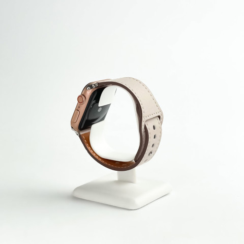 Кожаный ремешок Leather Rivet Clasp на Apple Watch 38/40/41mm Beige